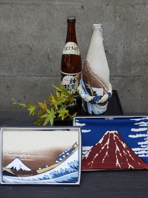 ふろしきで富士山！！